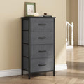 DUMOS Night Stand with 4 Fabric Drawers, Bedside Table for Bedroom