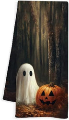Halloween Ghost Pumpkin Hand Towels, Ghost Halloween Dish Tea Towels for Kitchen Decor, Fall Pumpkin Bathroom Decor, 16x24 Inch by Unknown