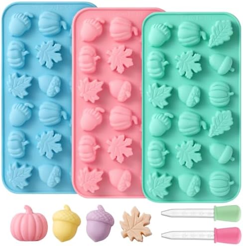 Sliner 3 Packs Fall Silicone Candy Molds