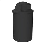 55 Gallon Circle 100% Recycled Plastic Heavy Duty Outdoor Trash Can by SturdyEssentials