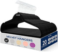 SereneLife Velvet Hangers – 20 Pack, Slim & Space Saving for Closets