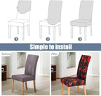 Halloween Chair Covers, Spooky Dining Chair Slipcovers, Stretch Fit