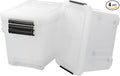 Bringer 4-Pack 30 L Clear Plastic Storage Box, Large Wheeled Storage Bin by Bringer