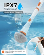 TUYU Electric Spin Scrubber,1500RPM Powerful Cleaning Brush for Home