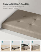 SONGMICS 30 Inches Folding Storage Ottoman Bench with Flipping Lid