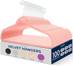 SereneLife Velvet Hangers – 100 Pack, Slim & Space Saving for Closets