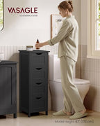 VASAGLE Floor Storage Cabinet, Freestanding Organizer with 4 Drawers