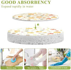YETTASBIN Thanksgiving Pumpkin 3PCS Wood Pulp Scrub Sponges, Reusable Absorbent Household Cleaning Sponge Non-Scratch Kitchen Dish Sponges, Multi-Surface Safe Scrubber for Nonstick Pans, Pots - Image 3