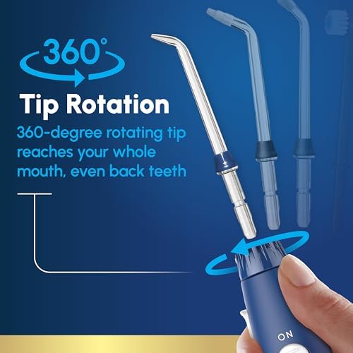 Waterpik Aquarius Countertop Water Flosser with 10 Settings, 7 Tips, Blue
