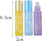 10 Pcs Green Glass Essential Oil Roller Bottles, 10ml Empty Refillable Roll on - Image 6