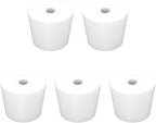 Labasics 5-Pack 8# Single-Hole Silicone Stoppers, Durable and Reusable Silicone by Labasics
