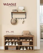 VASAGLE Shoe Bench, Storage Bench, 11.6 x 39.4 x 19.7 Inches