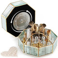 CoralHouse Rotating Glass Makeup Organizer for Vanity with Brush Holder by Coralhouse