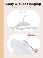 HOUSE DAY Grey Plastic Hangers 50 Pack, Slim Space Saving, Non Slip Hangers - Image 5