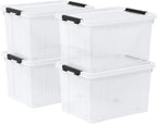 4 Pack 22 Quart Latch Box, Buckle Up Storage Box Set - Image 6