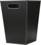KINGFOM Classic Pu Leather Trash Can Wastebasket, Garbage Container Bin - Image 8