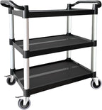Plastic Utility Cart with Anti-Tangle Wheels, Solid Armrests, 350 Lbs Heavy by Unknown