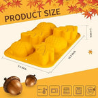 Fall Soap Molds Silicone Acorn Leaf Mold, 3 Pack Fall Autumn Baking Molds for Muffin Mini Cakes Jello Jumbo Chocolate, 3D Thanksgiving Molds for Making Soap Wax Candle - Image 3