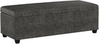 BELLEZE Storage Faux Leather Ottoman, 47 Inch Bench Bedroom Bench - Image 5