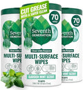 Seventh Generation, Multi-Surface Wipes, Garden Mint scent, 70 Wipes