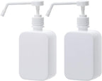 Pump Bottles Dispenser 16.9oz/500ml, 2 Pack Empty Plastic Lotion Shampoo Bottles by Uceoo