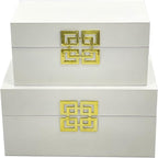 Galt International Large & Small Decorative Storage Box w/Hinged Lid - Image 8
