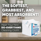 12" x 12" MW Pro Multi-Surface Microfiber Cleaning Cloths | White - Image 2
