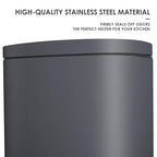 AthLike Trash Can, Stainless Steel Kitchen Garbage Can, Step Waste Bin - Image 2