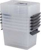 Bringer 6-Pack 5 L Clear Plastic Storage Box, Small Storage Latch Bin - Image 7