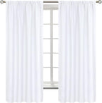 BGment White Curtains 63 Inch Length by BGment