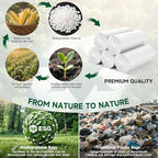 Biodegradable 1.2 Gallon Small Trash Bags - Unscented 100 Count Tiny Garbage Bag Bulk Clear White Strong Thick Compostable Scrap Bin Liners for Kitchen Office or Outdoor Garden Heihaily