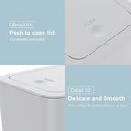 N. NETDOT 3 Pack 10 Liter / 2.6 Gallon Bathroom Trash Can, Small Trash Can - Image 6