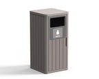 ROJIK 35" Tall Outdoor Trash Can, Weatherproof Resin Garbage Indoor Durable by ROJIK