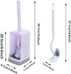 Marbarsse Bathroom Toilet Bowl Brush and Holder, Curved Design Toilet Brush - Image 2