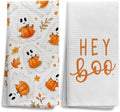 OHSUL Halloween Ghost Pumpkin Kitchen Dish Towels Dishcloth 16x24 Set of 2 by OHSUL