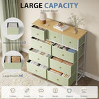 DUMOS 9 Drawer Dresser for Bedroom, Storage Organizer Chest of Drawers