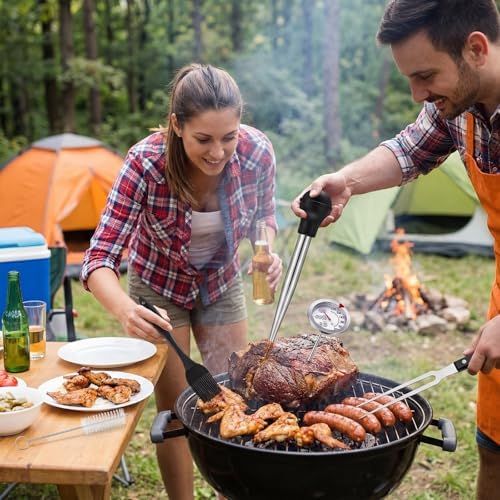 Relaxweex Thanksgiving Stainless Steel Turkey Baster Set with Meat Baster - Image 6