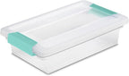 Sterilite 12-Pack Clip Box, Stackable Clear Plastic Bins by Sterilite