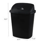 4 Pack 8 Gallon Medium Trash Can - Image 2