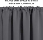 RYB HOME Blackout Curtains for Bedroom, Small Window Valances Tiers Curtain Set - Image 6