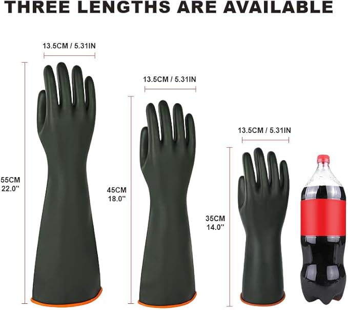 Heavy-Duty Latex Chemical Resistant Gloves - Image 4