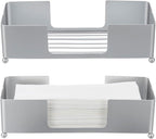 MyGift Metal Tabletop Folded Hand Towel Holder, Modern Silver Tone Commercial - Image 7
