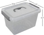 6-Pack Plastic Storage Box, 6 L Clear Storage Bins - Image 3