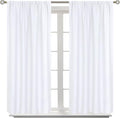 BGment Rod Pocket White Curtains 40 Inches Length by BGment
