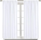 BGment White Curtains 54 Inches Length by BGment