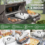 Joyfair Basting Cover Melting Dome Barbecue Tool Sets (No Vent, 2Pcs)