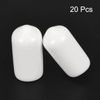 uxcell 20pcs Rubber End Caps 7.5mm ID Vinyl Round End Cap Cover Screw Thread - Image 2
