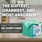 12" x 12" MW Pro Multi-Surface Microfiber Cleaning Cloths | Green - Image 2