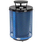 Global Industrial Outdoor Diamond Steel Trash Can - Image 5
