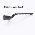 12PCS Mini Wire Brushes, Stainless Steel & Brass Brush Set, Curved Handle - Image 5